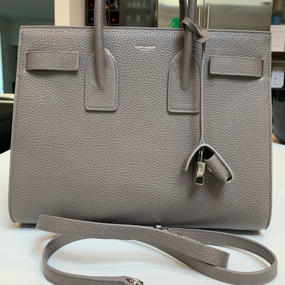REDUCED!!  N E W Saint Lauren Grained Small Sac De Jour